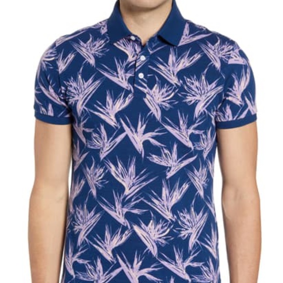 Bonobos Other - Bonobos Pique Polo Birds of Paradise Floral Shirt